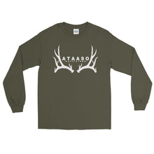 Load image into Gallery viewer, Ataaso Antler Longsleeve Tshirt (White)