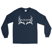 Load image into Gallery viewer, Ataaso Antler Longsleeve Tshirt (White)