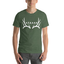 Load image into Gallery viewer, Ataaso Antler Shortsleeve Tshirt (White)