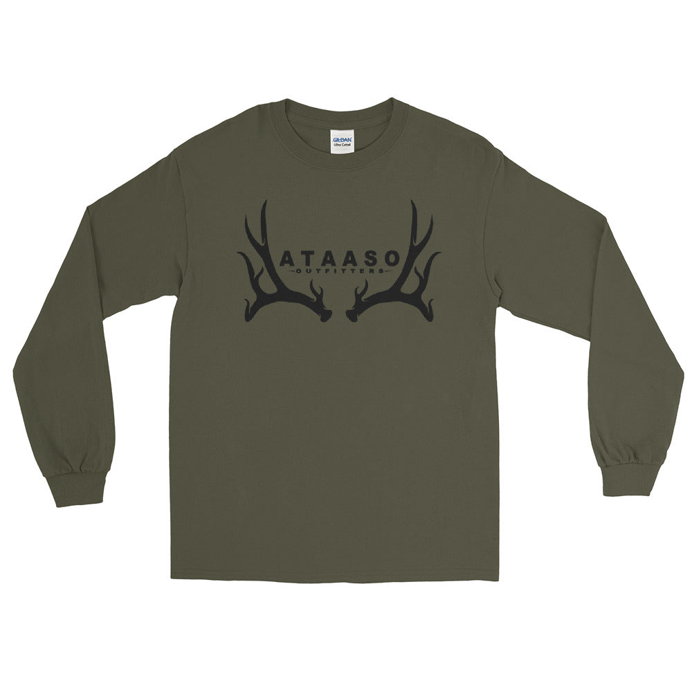 Ataaso Antler Longsleeve Tshirt (Black)